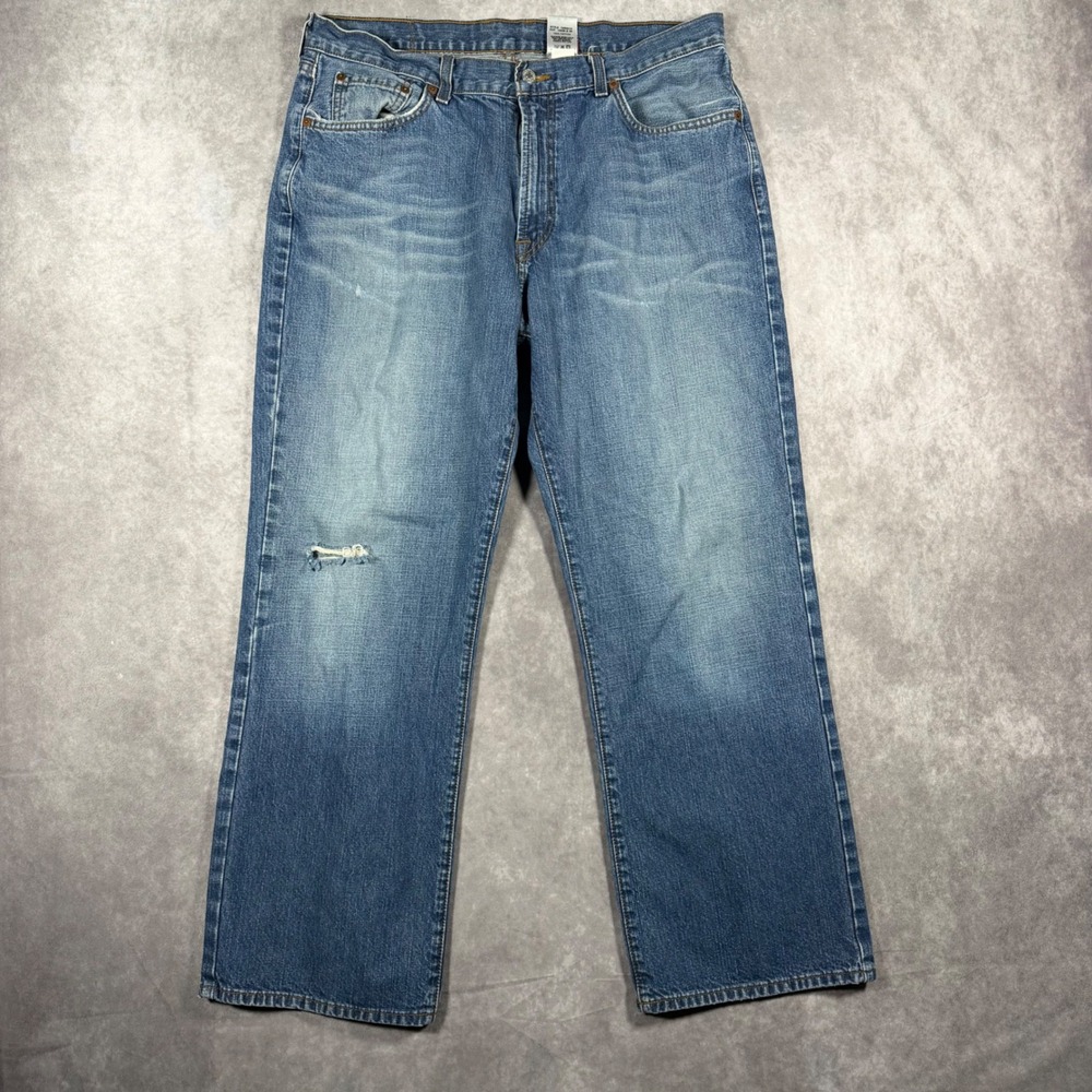 Vtg 90s Lucky Brand Dungarees Classic Fit Jeans Mens 36 Straight Leg Distressed